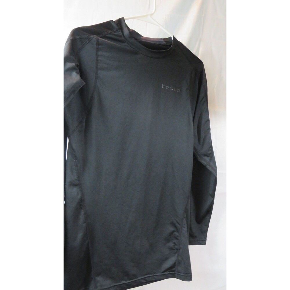 Tesla Men's Large Black Long Sleeve Compression Base Layer Athletic Shirt L